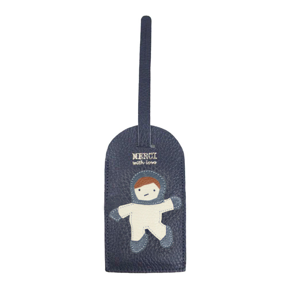 Tag de Mala Astronauta em Couro Personalizada