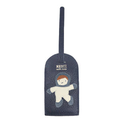 Tag de Mala Astronauta em Couro Personalizada