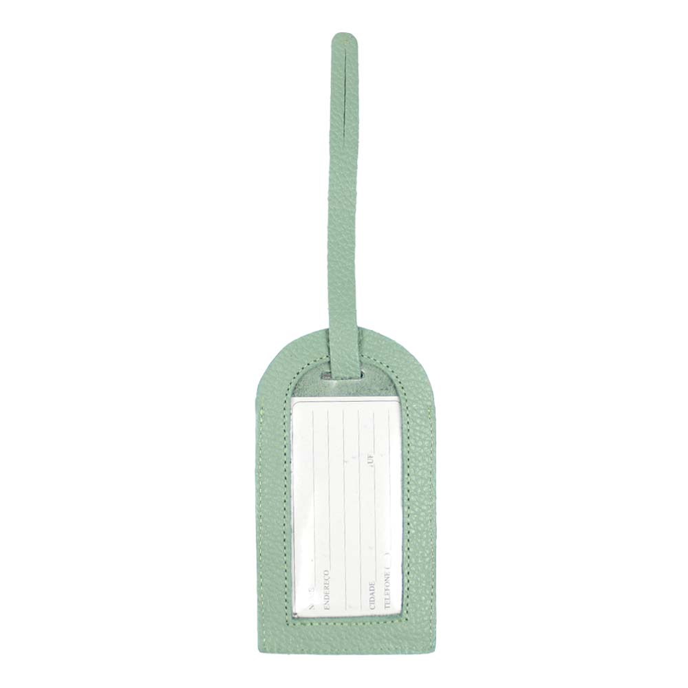 Tag de Mala Girafinha Masculino em Couro Personalizada