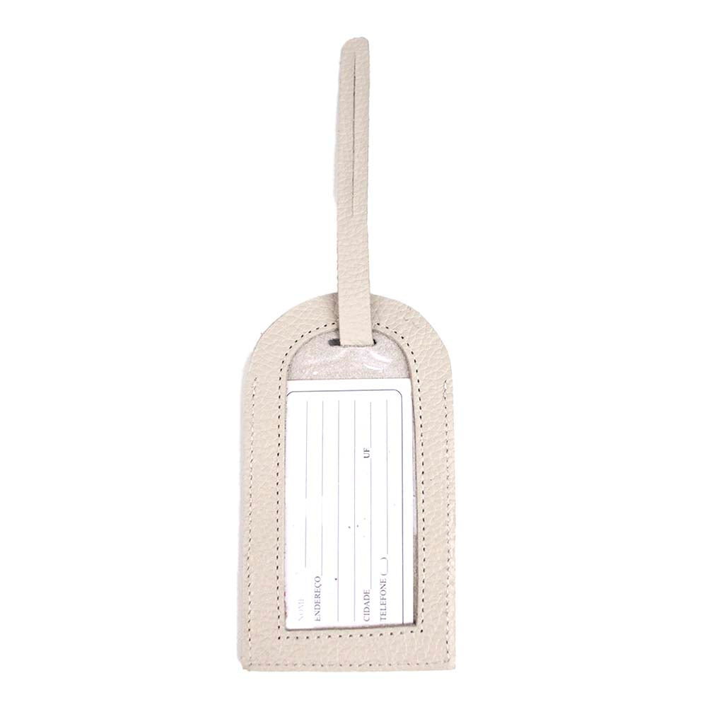 Tag de Mala Little Bear Laço Off White Liso com Caramelo Liso e Pink Prada Pronta Entrega