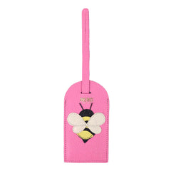 Tag de Mala Abelha em Couro Personalizada
