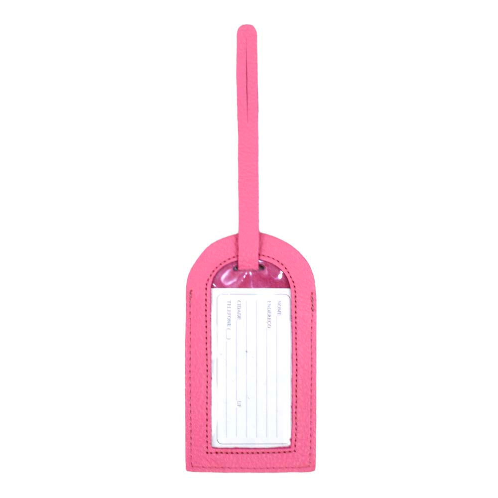 Tag de Mala Leoa Rosa Orquídea com Off White Liso Pronta Entrega
