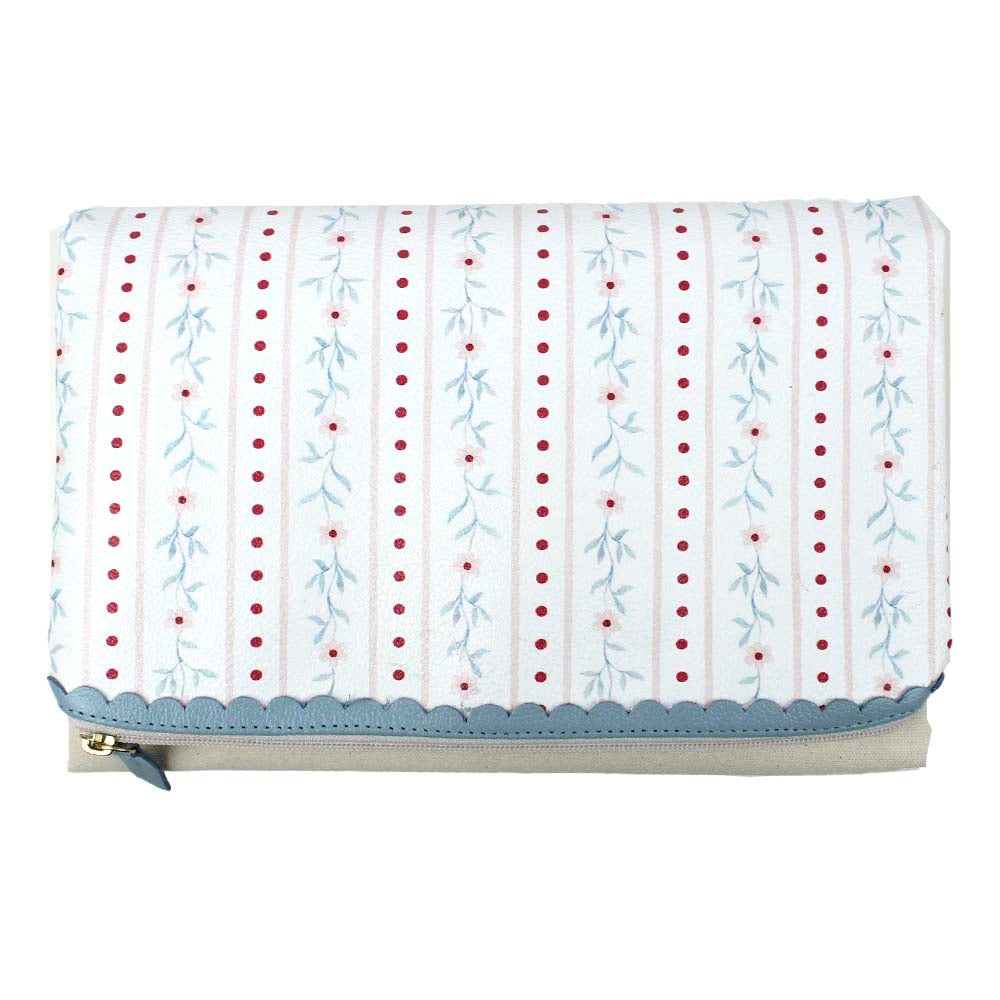 Trocador Basic Estampa Blossom em Algodão e Couro Personalizado