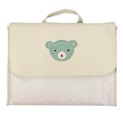 Quick Baby Change Blue Bear em Couro Personalizado