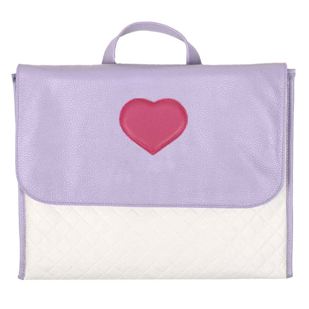 Quick Baby Change Coração em Couro Personalizado