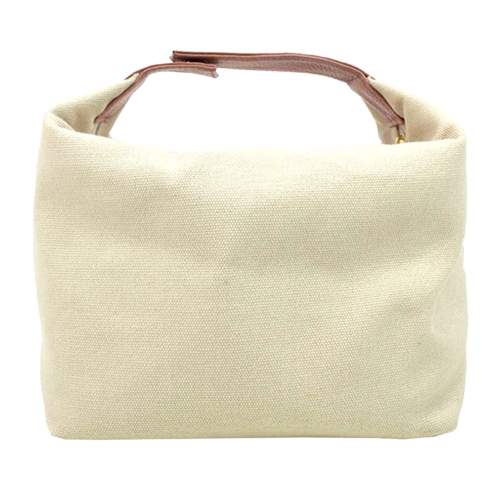 Necessaire Linha Algodão Laço Rococó em Couro Personalizada