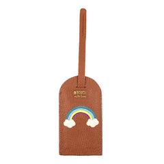 Tag de Mala Arco Íris em Couro Personalizada